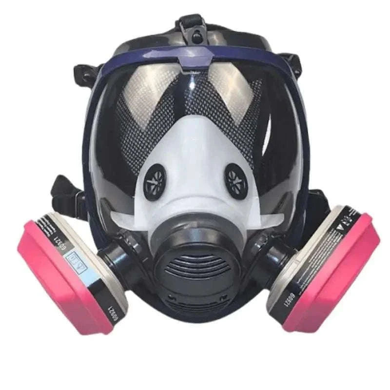 Full Face Gas Mask 6800 with Anti-Fog Lens & Dual Filtration-27 in1