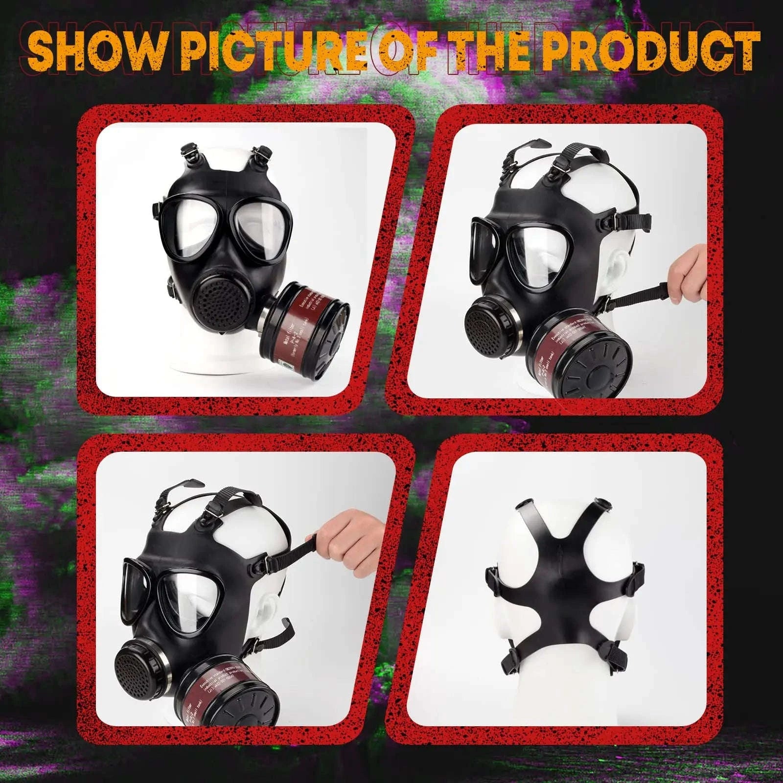 Full Face Gas Mask with 40mm Filter and Activated Carbon-87 2IN1 / United States