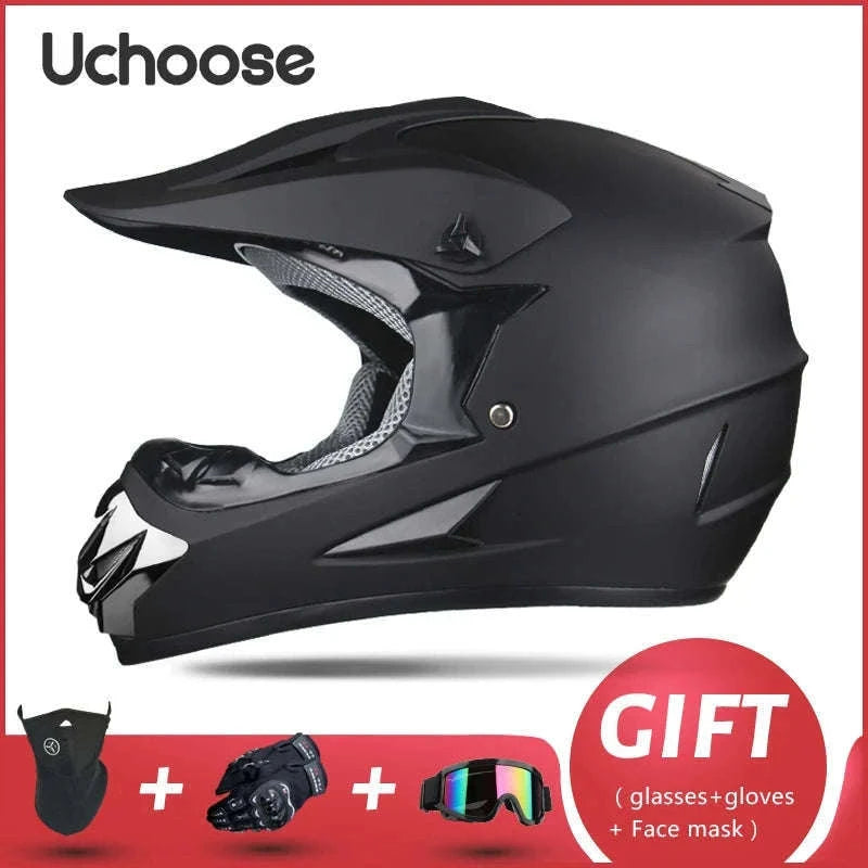 Full Face Motorcycle Helmet DOT ABS Off-Road Downhill Riding-BUFO / XL