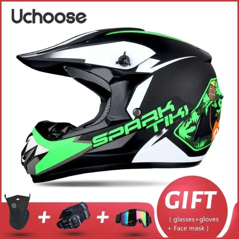 Full Face Motorcycle Helmet DOT ABS Off-Road Downhill Riding-BUFO / XL
