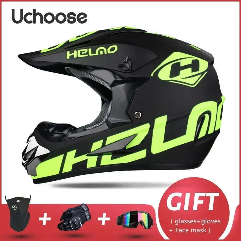 Full Face Motorcycle Helmet DOT ABS Off-Road Downhill Riding-FGT / S