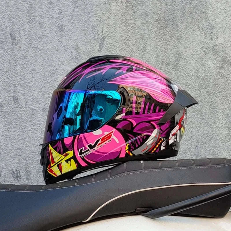 Full Face Motorcycle Helmet for Winter Warmth and Road Protection-12 / XL