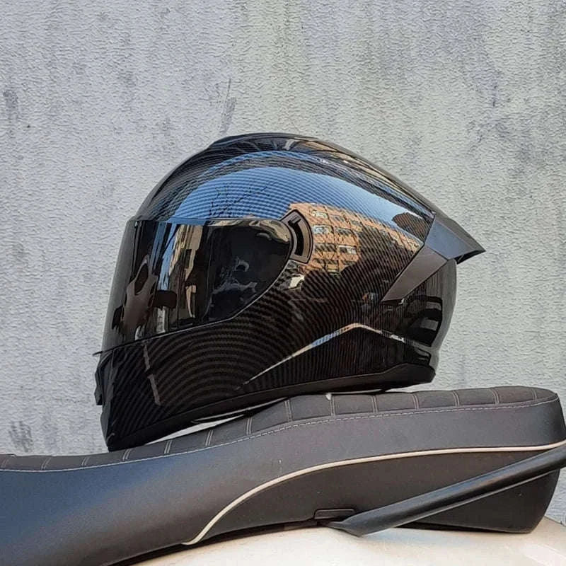 Full Face Motorcycle Helmet for Winter Warmth and Road Protection-12 / XL