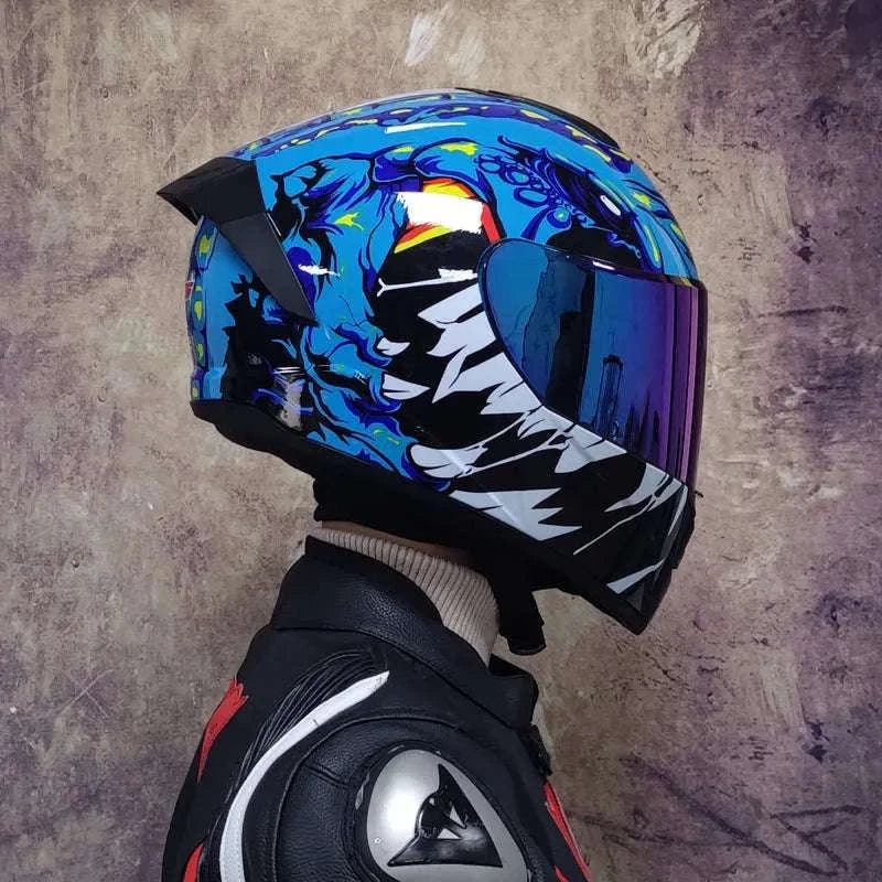 Full Face Motorcycle Helmet for Winter Warmth and Road Protection-12 / XL