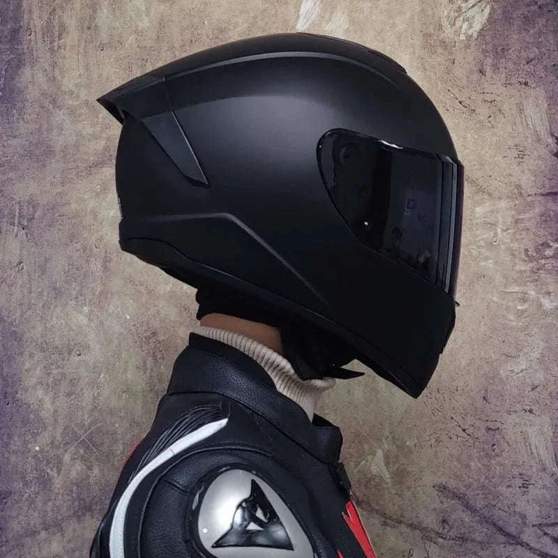 Full Face Motorcycle Helmet for Winter Warmth and Road Protection-12 / XL