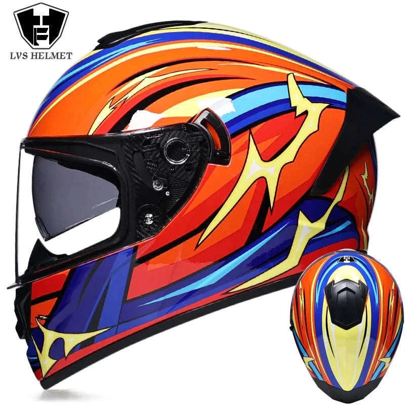 Full Face Motorcycle Helmet for Winter Warmth and Road Protection-12 / XL