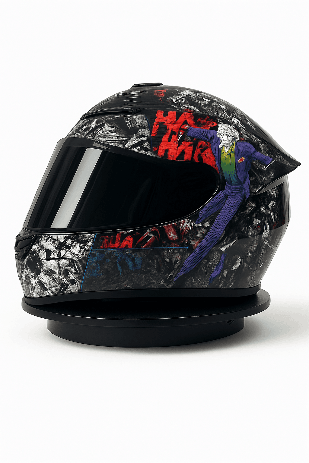 Full Face Racing Motorcycle Helmet with Anti-Fog Vintage Style-QQK111-1 / S