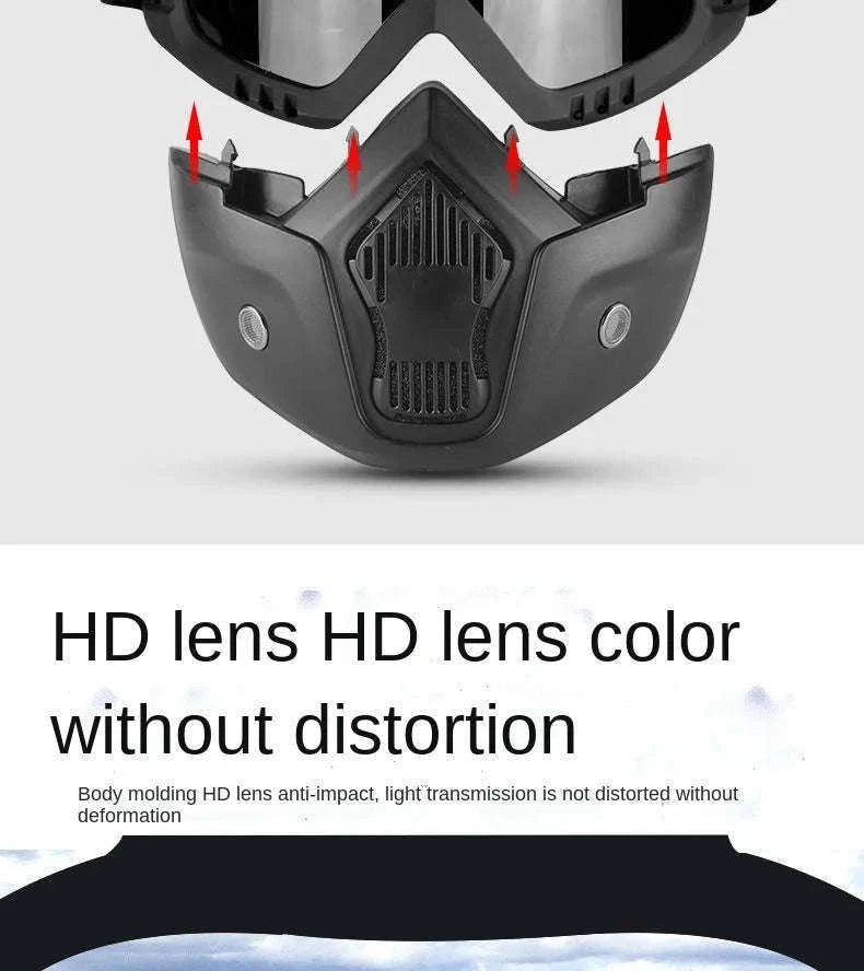 Full-Face Safety Goggles with Anti-Fog Clear Vision Shield-transparency