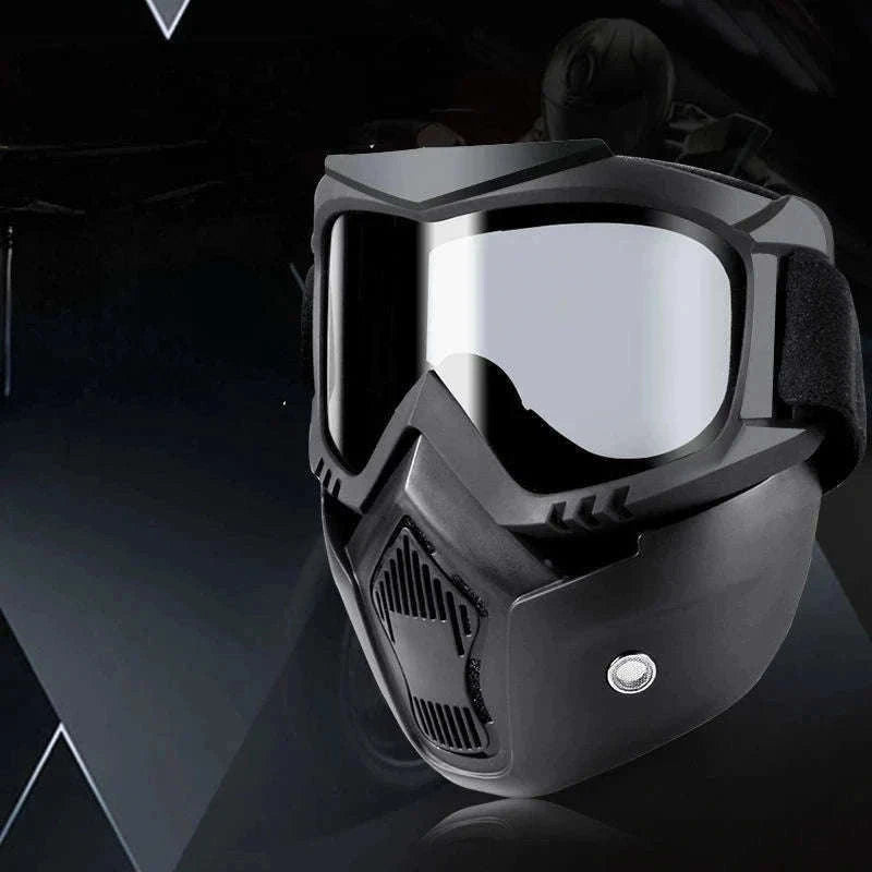 Full-Face Safety Goggles with Anti-Fog Clear Vision Shield-transparency