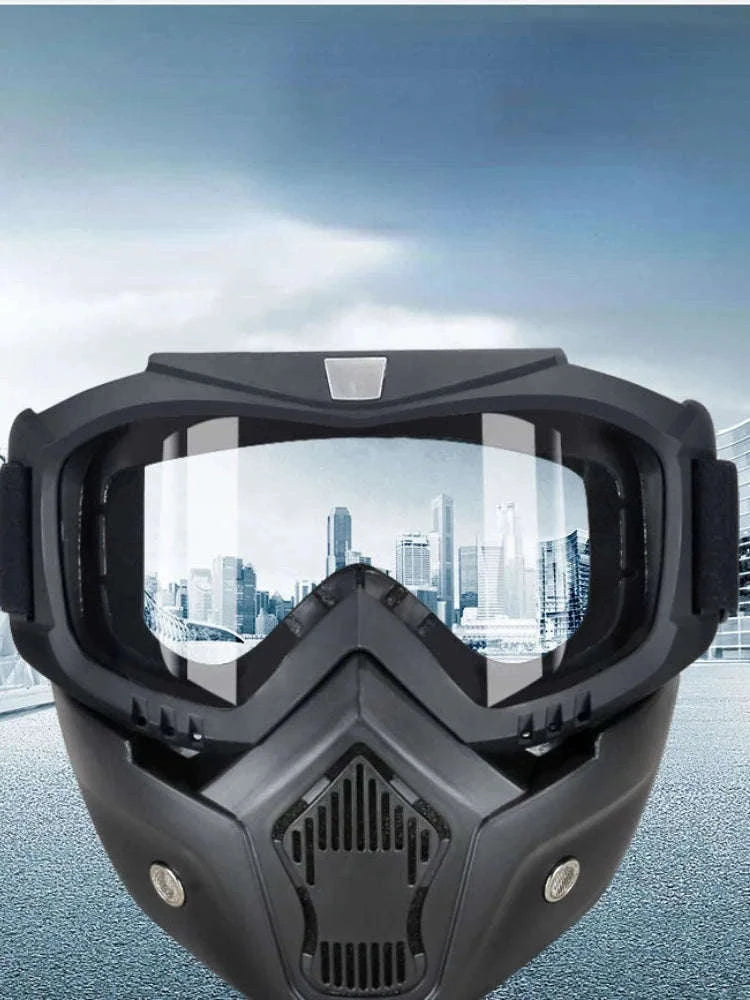 Full-Face Safety Goggles with Anti-Fog Clear Vision Shield-transparency