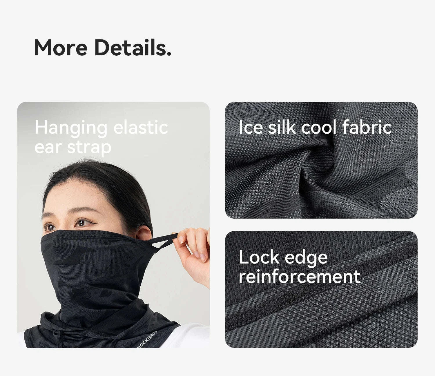 Full Face Sun Protection Hat & Neck Mask Ice Silk Cycling Cover-LF260006-BK / One Size