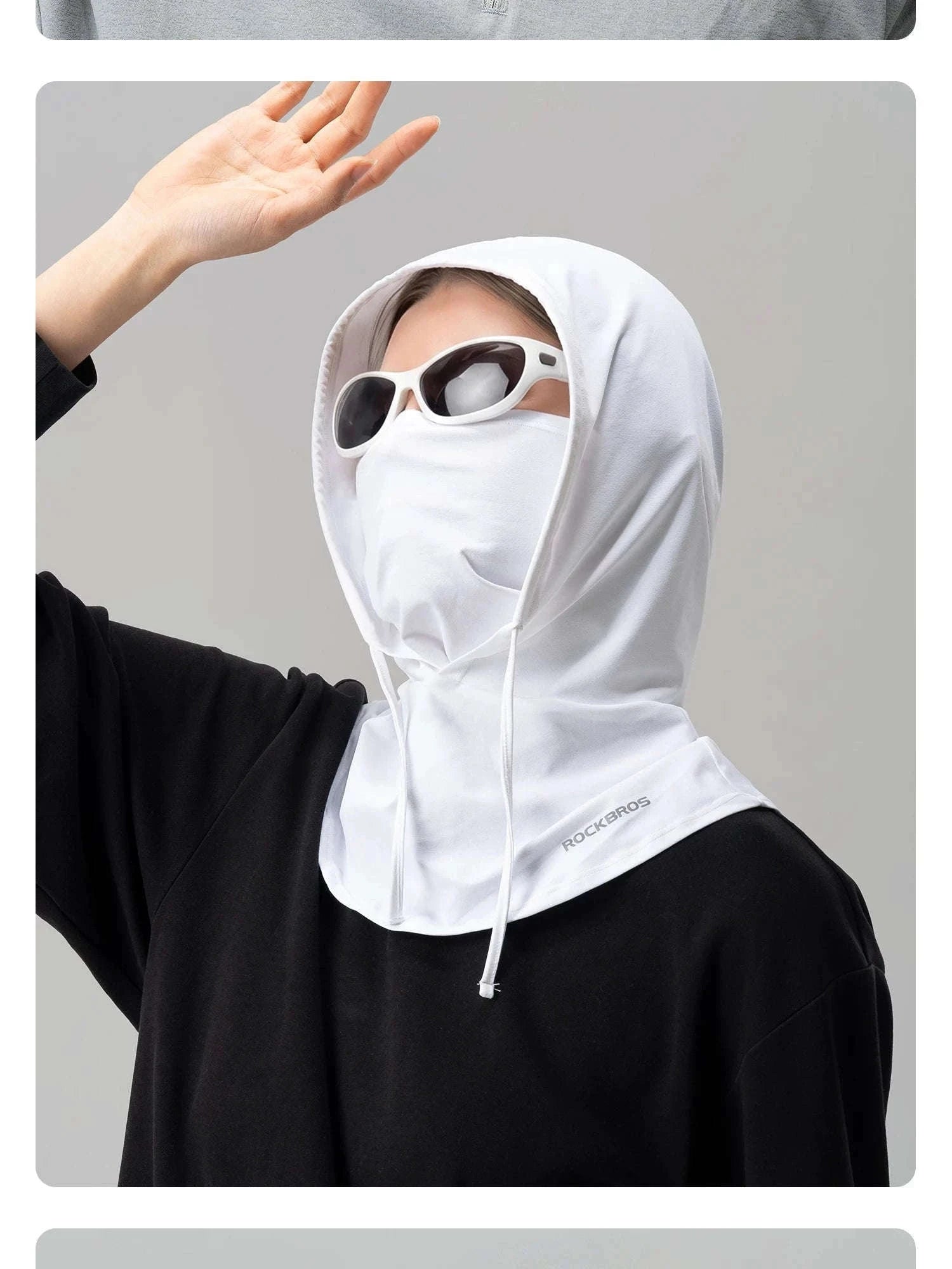 Full Face Sun Protection Hat with Neck Cover for Cycling & Outdoor Use-LF260004-GR / One Size