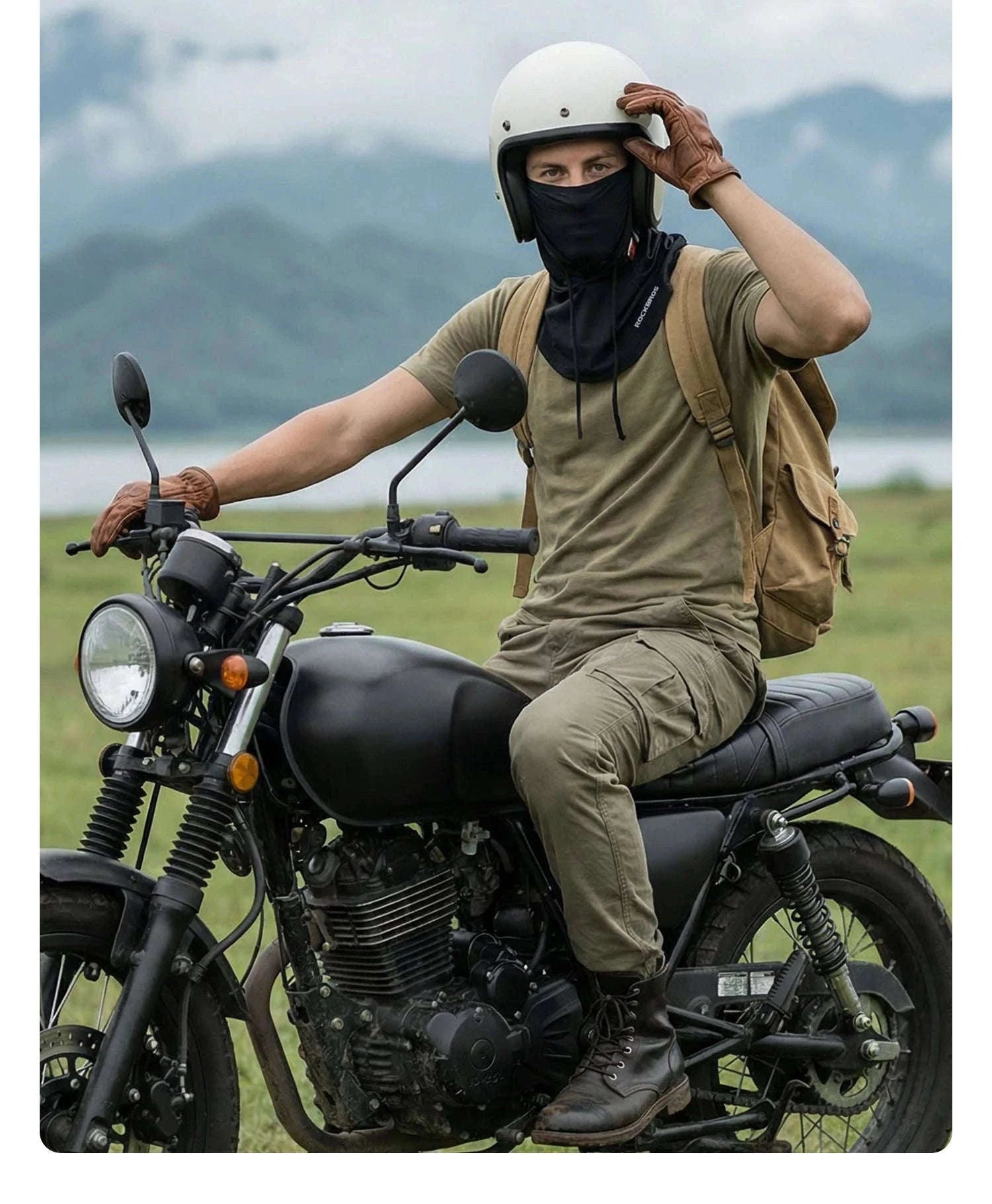 Full Face Sun Protection Hat with Neck Cover for Cycling & Outdoor Use-LF260004-GR / One Size