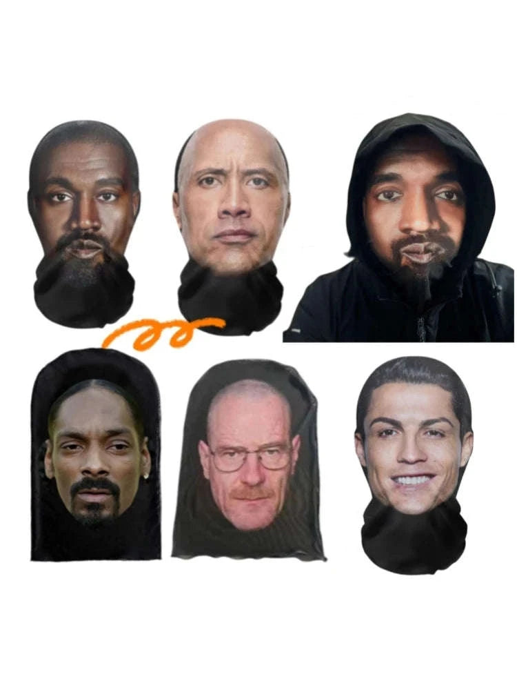 Full Face Visual Mesh Mask for Cosplay and Parties-QST