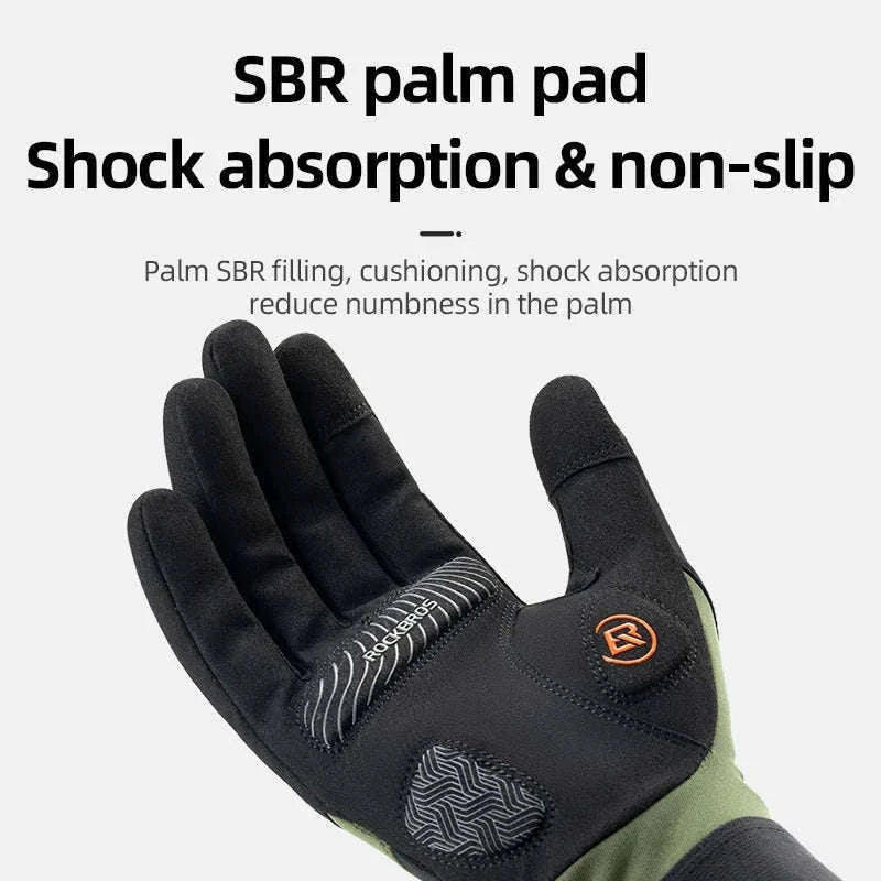 Full Finger Cycling Gloves Touchscreen Windproof Spring Autumn-S379 / XL