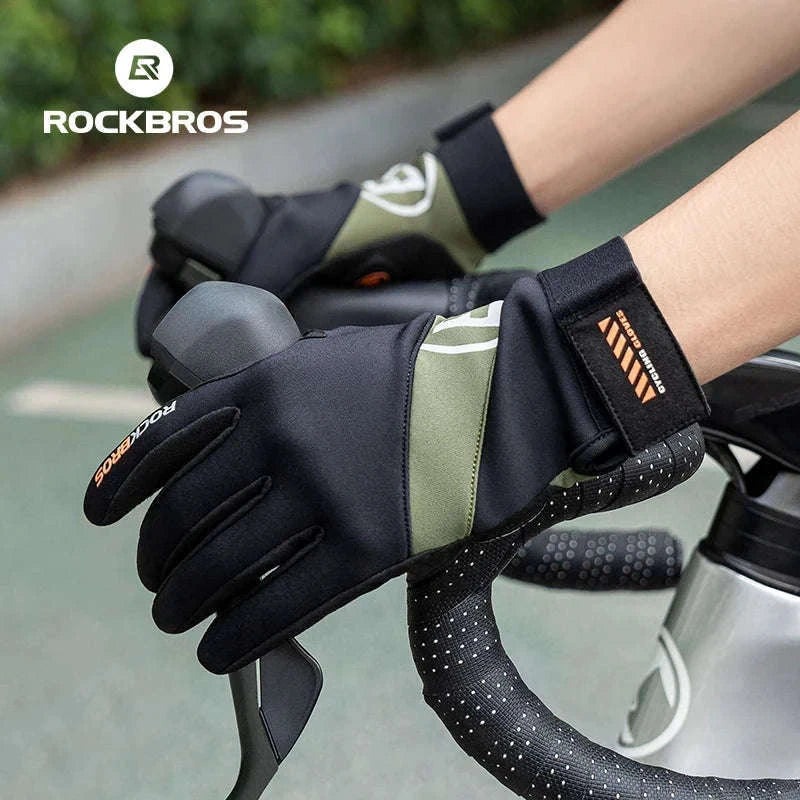 Full Finger Cycling Gloves Touchscreen Windproof Spring Autumn-S379 / XL