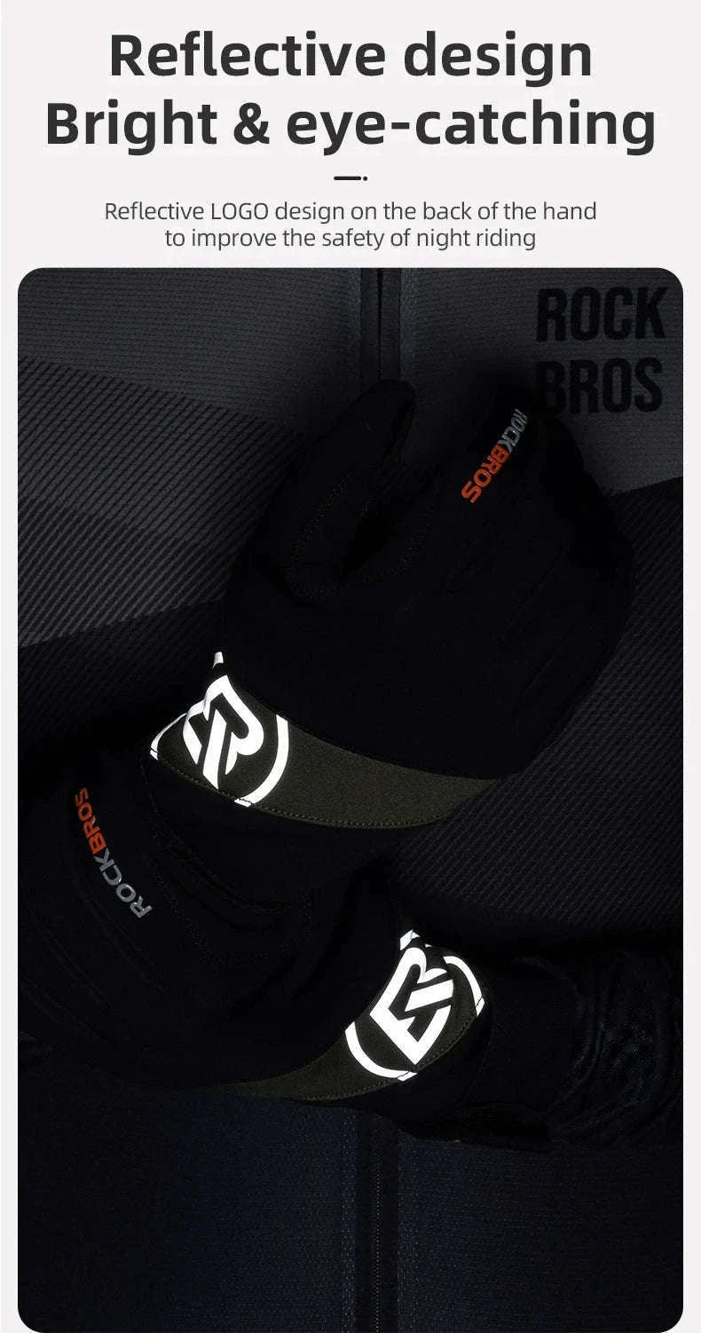 Full Finger Cycling Gloves Touchscreen Windproof Spring Autumn-S379 / XL