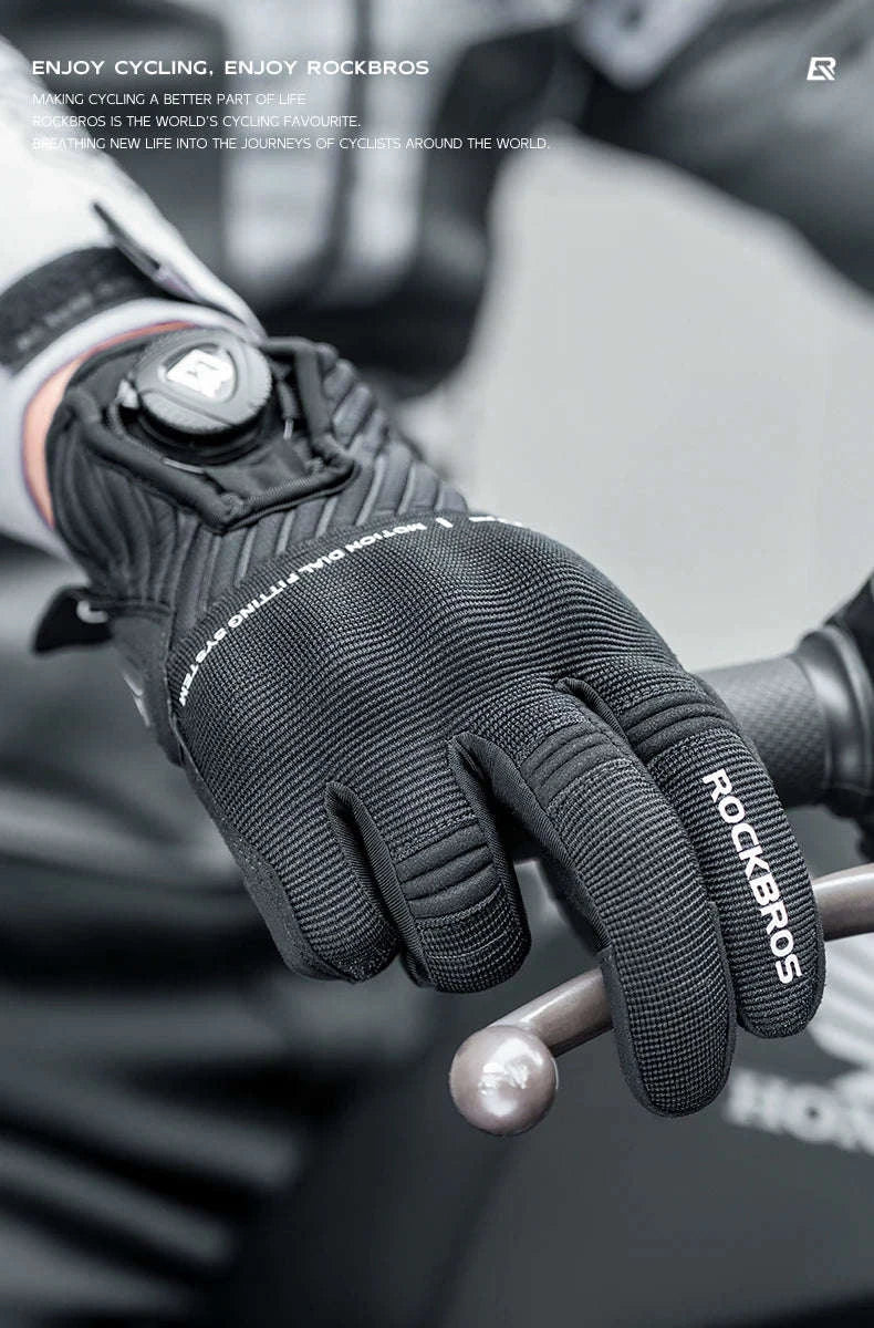 Full Finger Cycling Gloves with Shock-Absorbing Palm Pad-MT017 / L