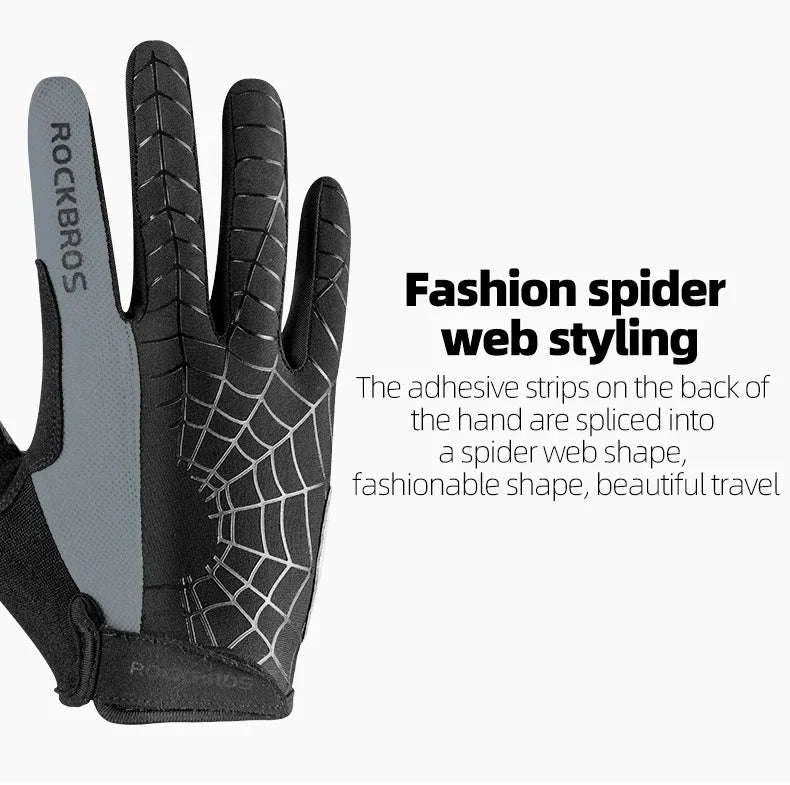 Full Finger Cycling Gloves with Touchscreen Grip – Breathable Fit-S109-1BGR / XL