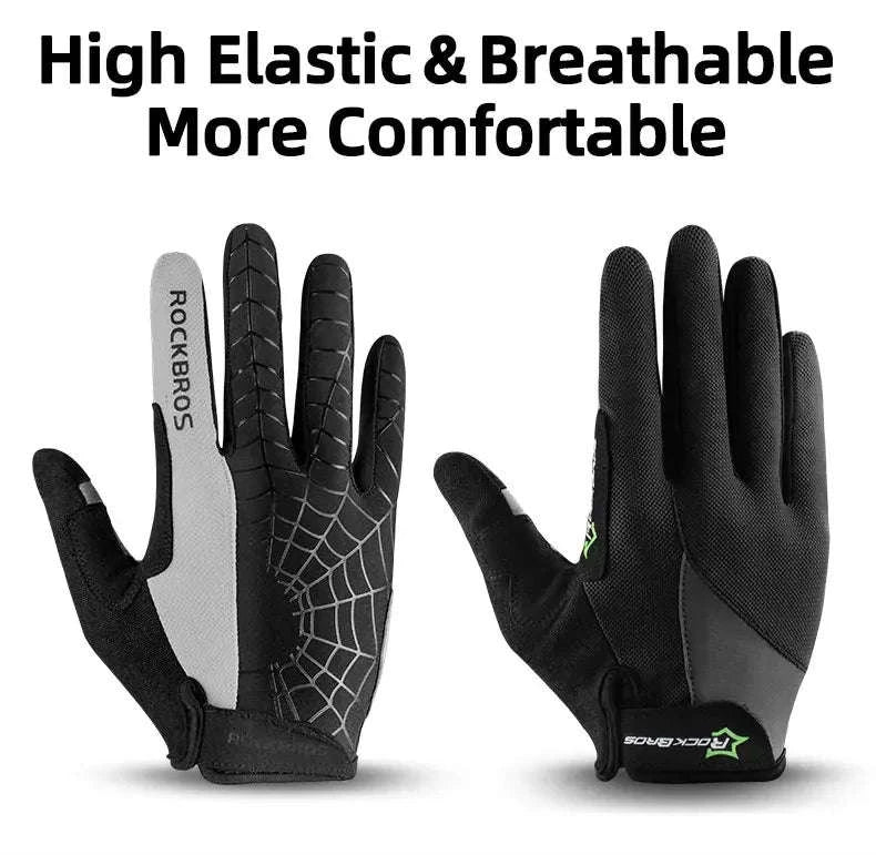 Full Finger Cycling Gloves with Touchscreen Grip – Breathable Fit-S109-1BGR / XL