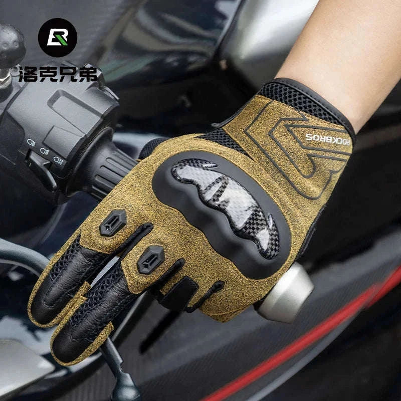 Full Finger Motorcycle Gloves for Riding, All-Season Spandex Nylon-MT027 / XXL
