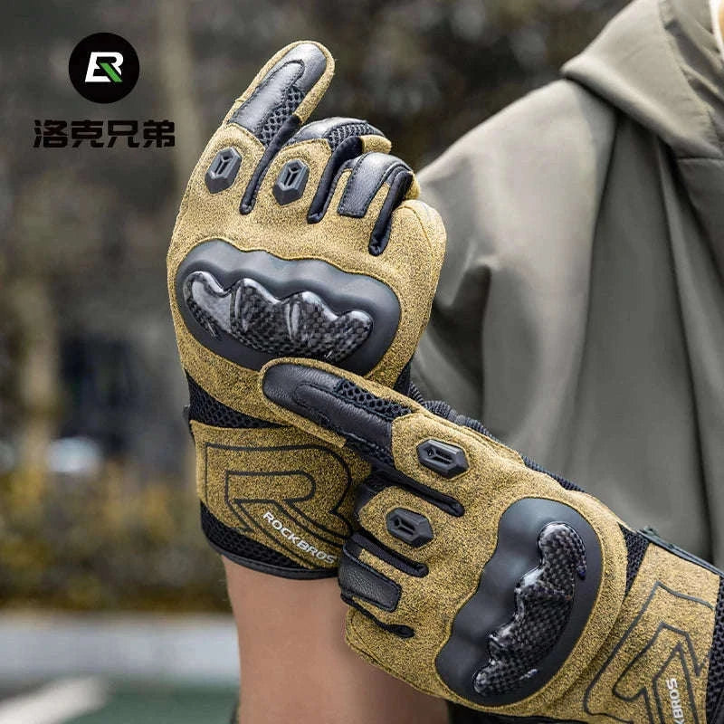 Full Finger Motorcycle Gloves for Riding, All-Season Spandex Nylon-MT027 / XXL