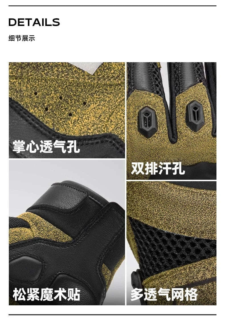 Full Finger Motorcycle Gloves for Riding, All-Season Spandex Nylon-MT027 / XXL