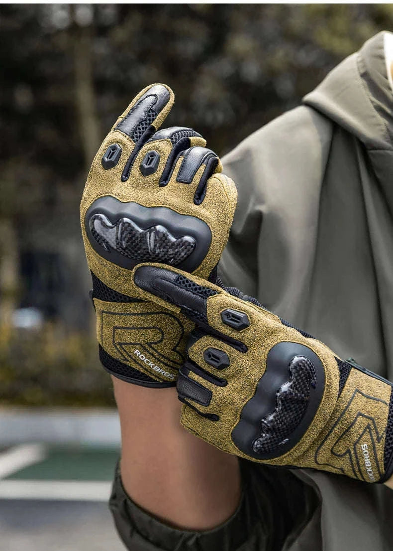 Full Finger Motorcycle Gloves for Riding, All-Season Spandex Nylon-MT027 / XXL