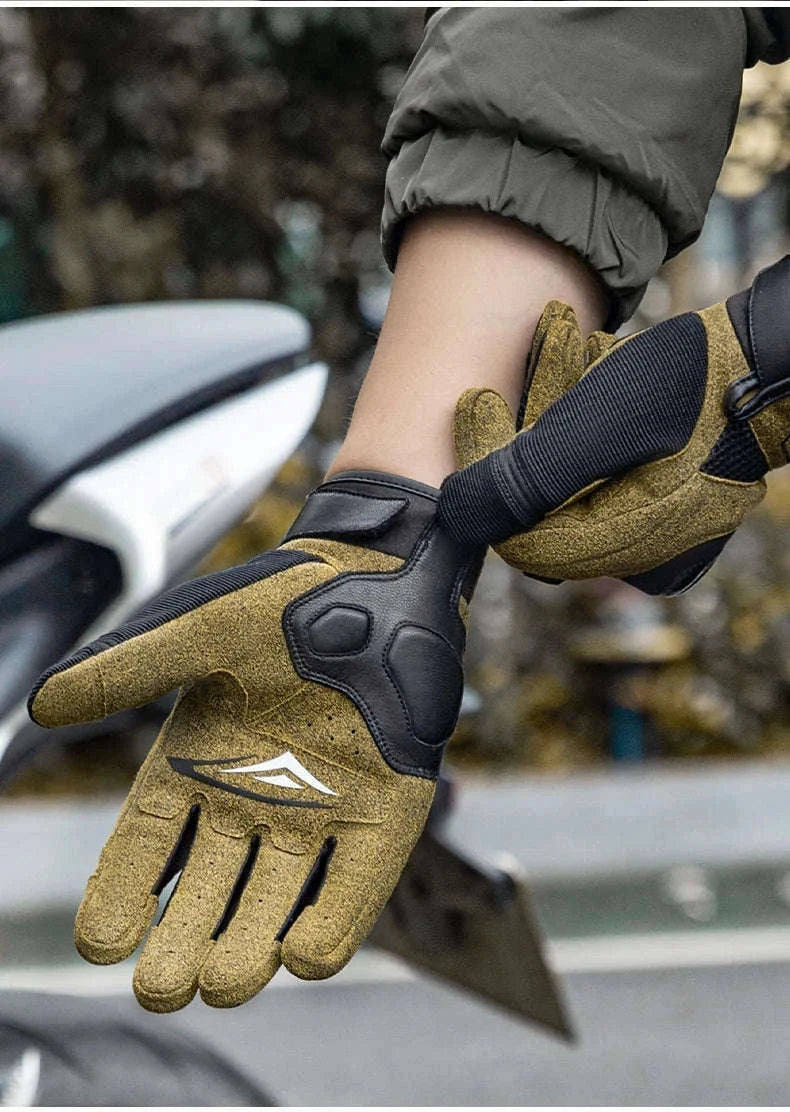 Full Finger Motorcycle Gloves for Riding, All-Season Spandex Nylon-MT027 / XXL