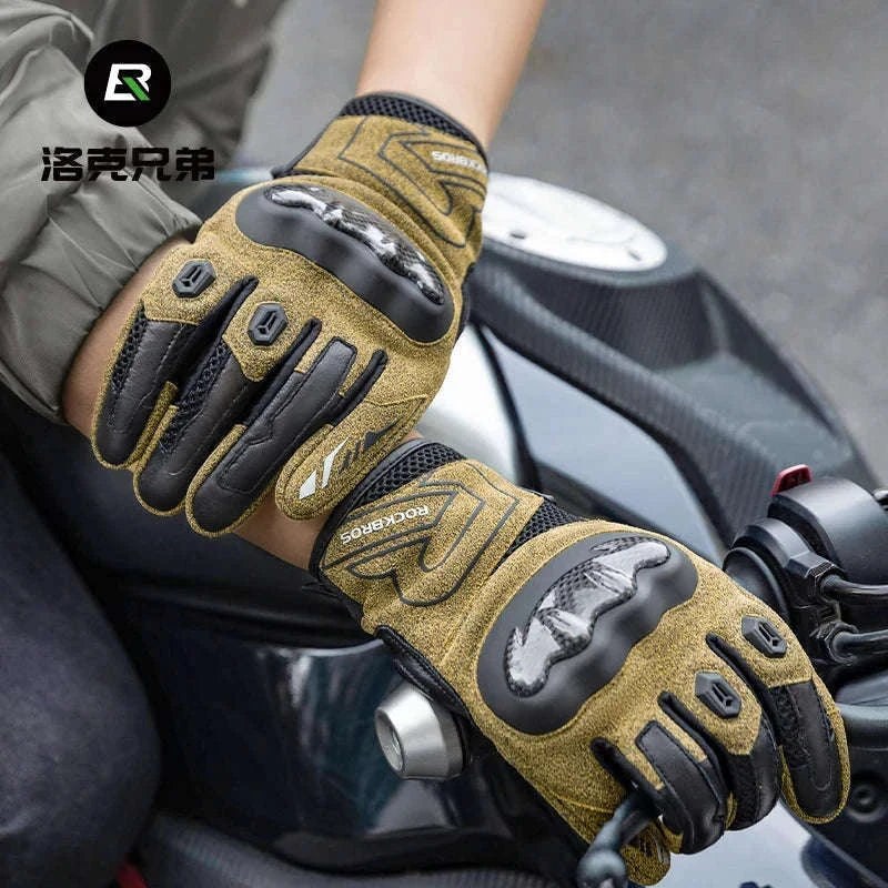 Full Finger Motorcycle Gloves for Riding, All-Season Spandex Nylon-MT027 / XXL