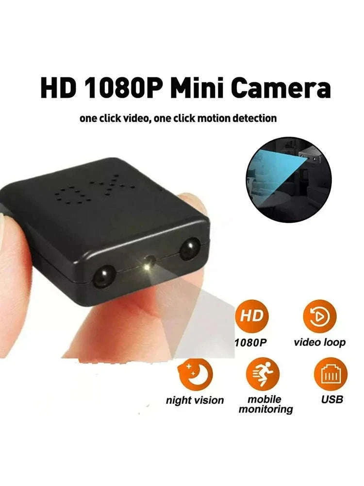 Full HD 1080P Mini Camera Surveillance Home No Wifi Camcorder Night Vision Micro Cam Motion Detection Video Voice Recorder Meet-With Battery / add 8GB SD Card