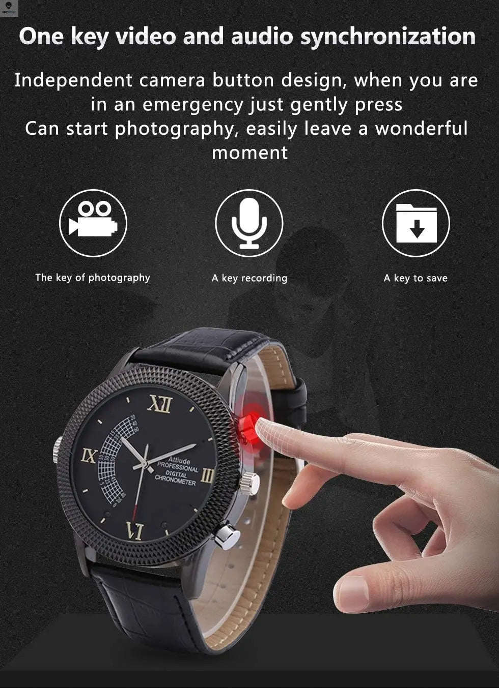 Full HD Mini Camera Wrist Watch-Default Title