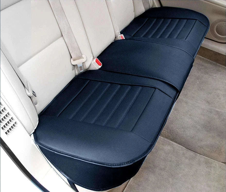 Full-Surrounded PU Leather Car Seat Cover-Red front 1pc