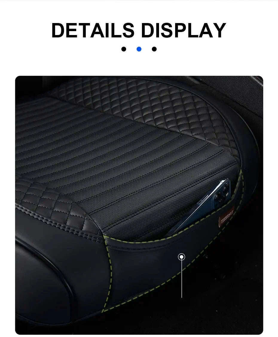 Full Wrap Car Front Seat Cover-Beige 1pc