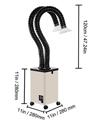 SucceBuy 80W 150W Fume Extractor Pure Air Purifier 3 Stage Filters 3 Speed Solder iron Harmful Smoke Absorber for Welding Repair
