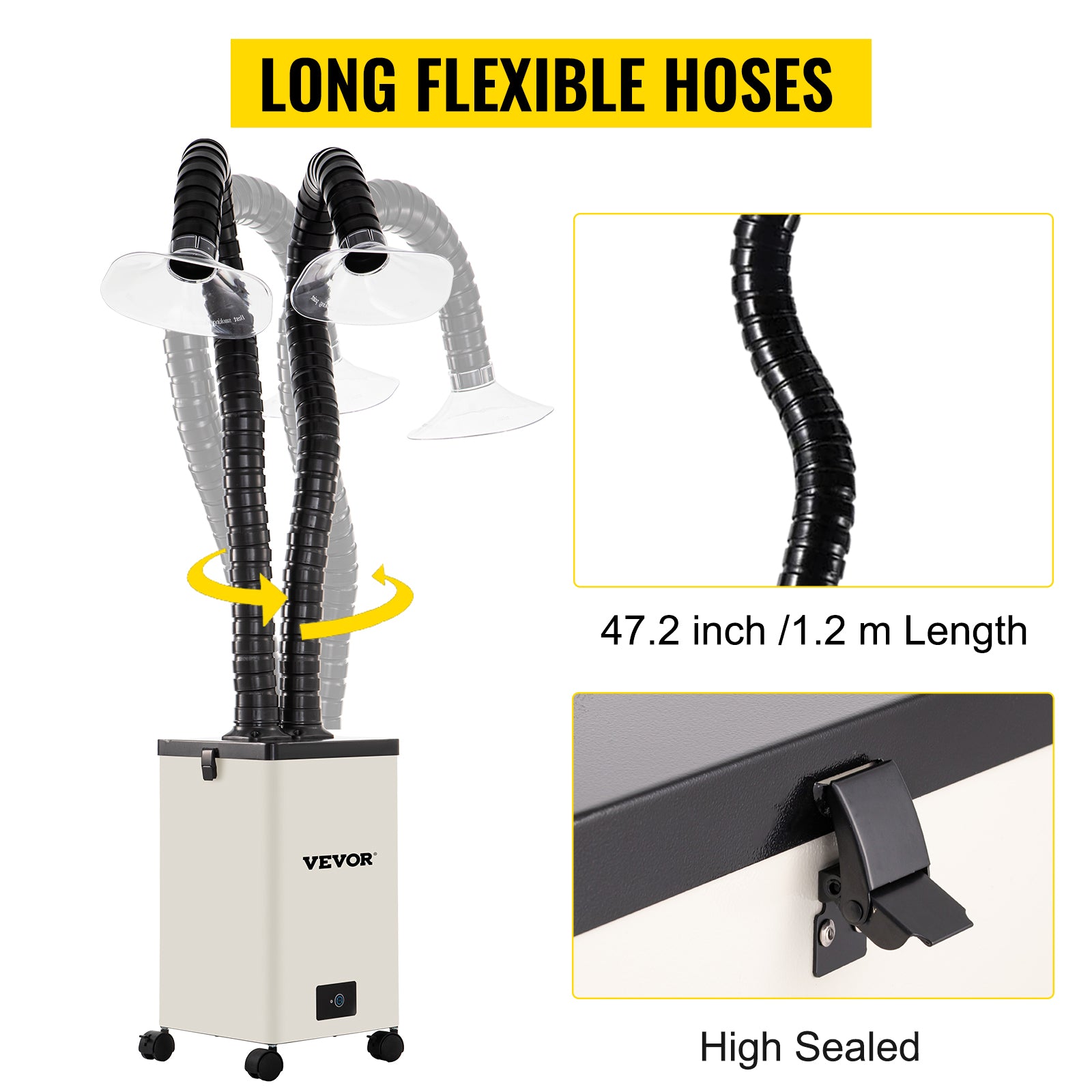 SucceBuy 80W 150W Fume Extractor Pure Air Purifier 3 Stage Filters 3 Speed Solder iron Harmful Smoke Absorber for Welding Repair