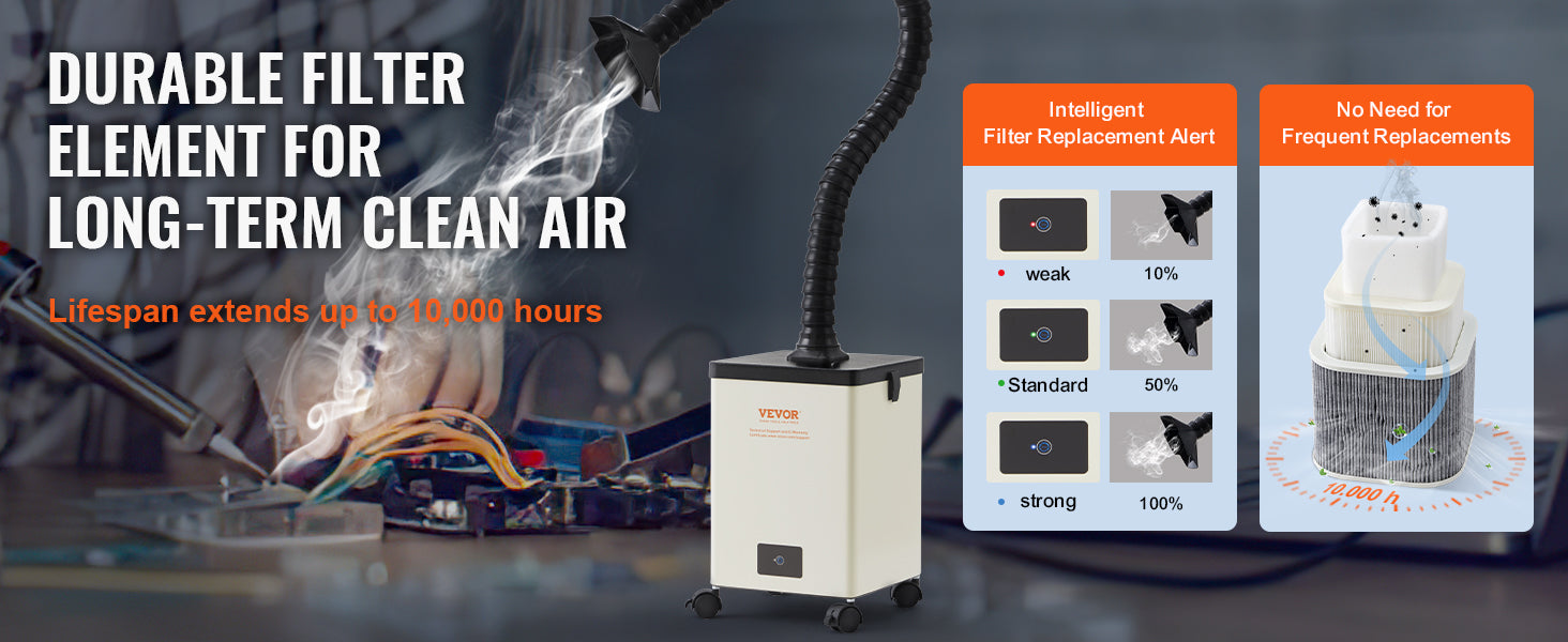 SucceBuy izsuševalnik dima za spajanje 100W/150W s 3-stopinjskim filtrom močan sesalni čistilec za graviranje, varjenje