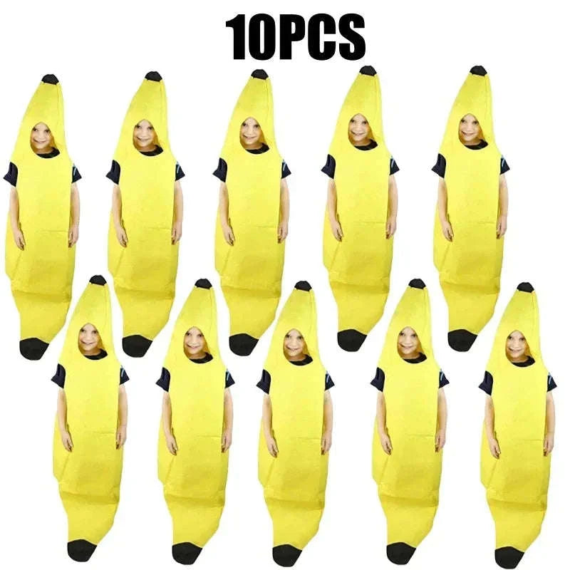 Funny Adult Banana Costume for Parties and Cosplay-10PCS / Adult