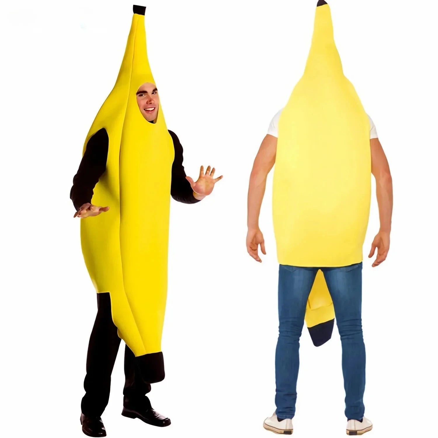 Funny Adult Banana Costume for Parties and Cosplay-10PCS / Adult