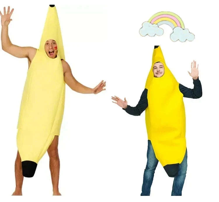 Funny Adult Banana Costume for Parties and Cosplay-10PCS / Adult