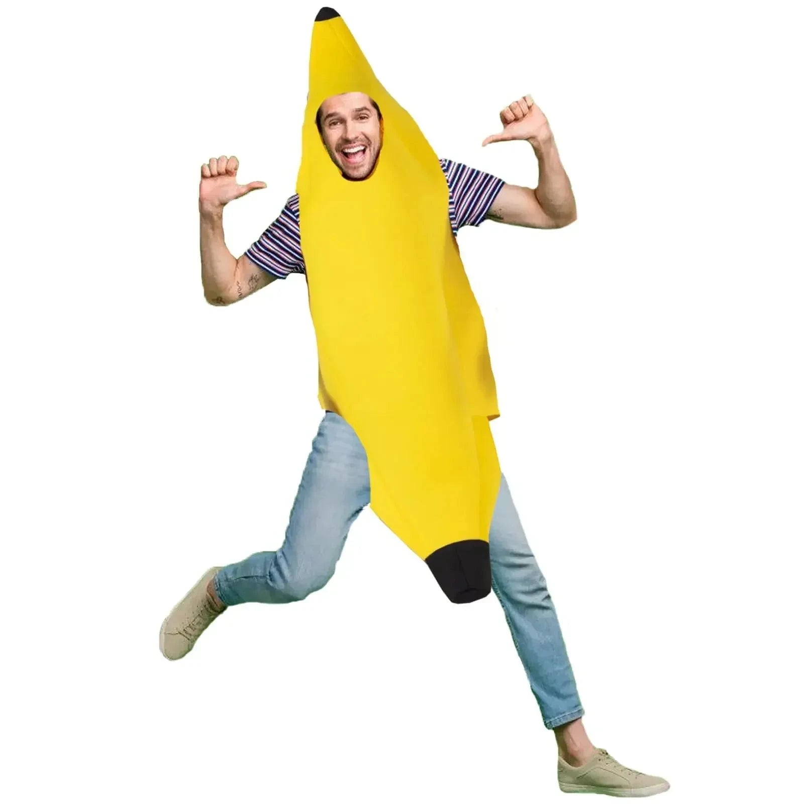 Funny Adult Banana Costume for Parties and Cosplay-10PCS / Adult