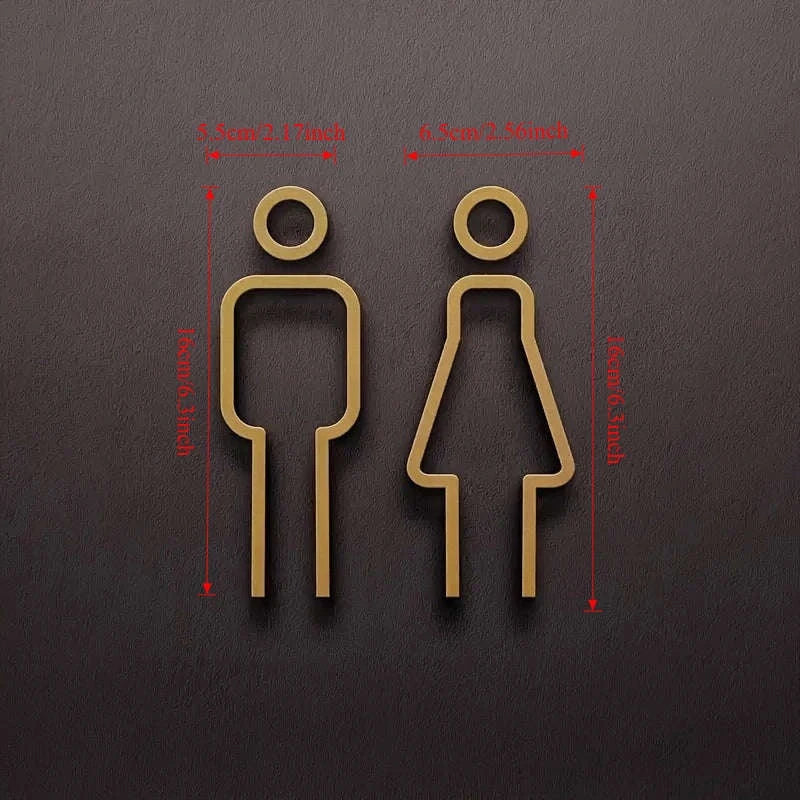 Funny Bathroom Signs for Home, Restaurants & Cafes-set