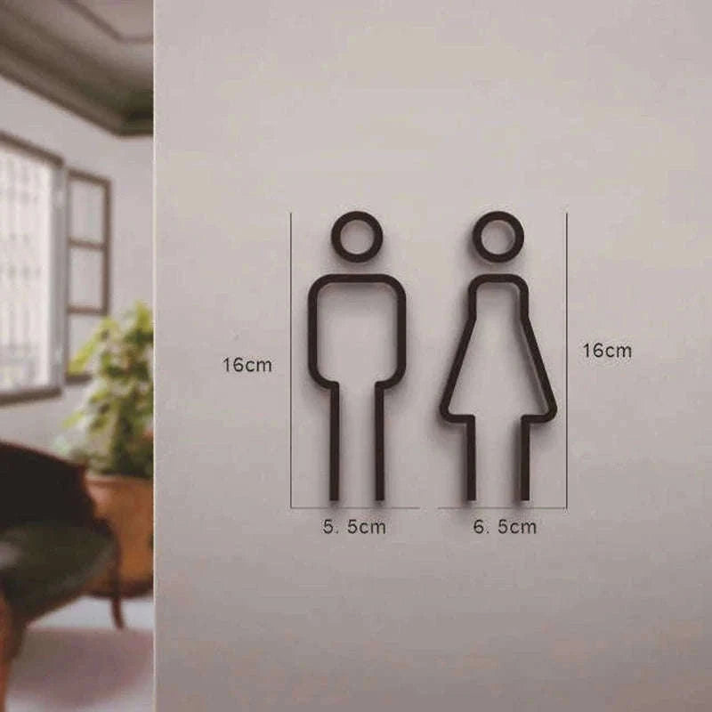 Funny Bathroom Signs for Home, Restaurants & Cafes-set