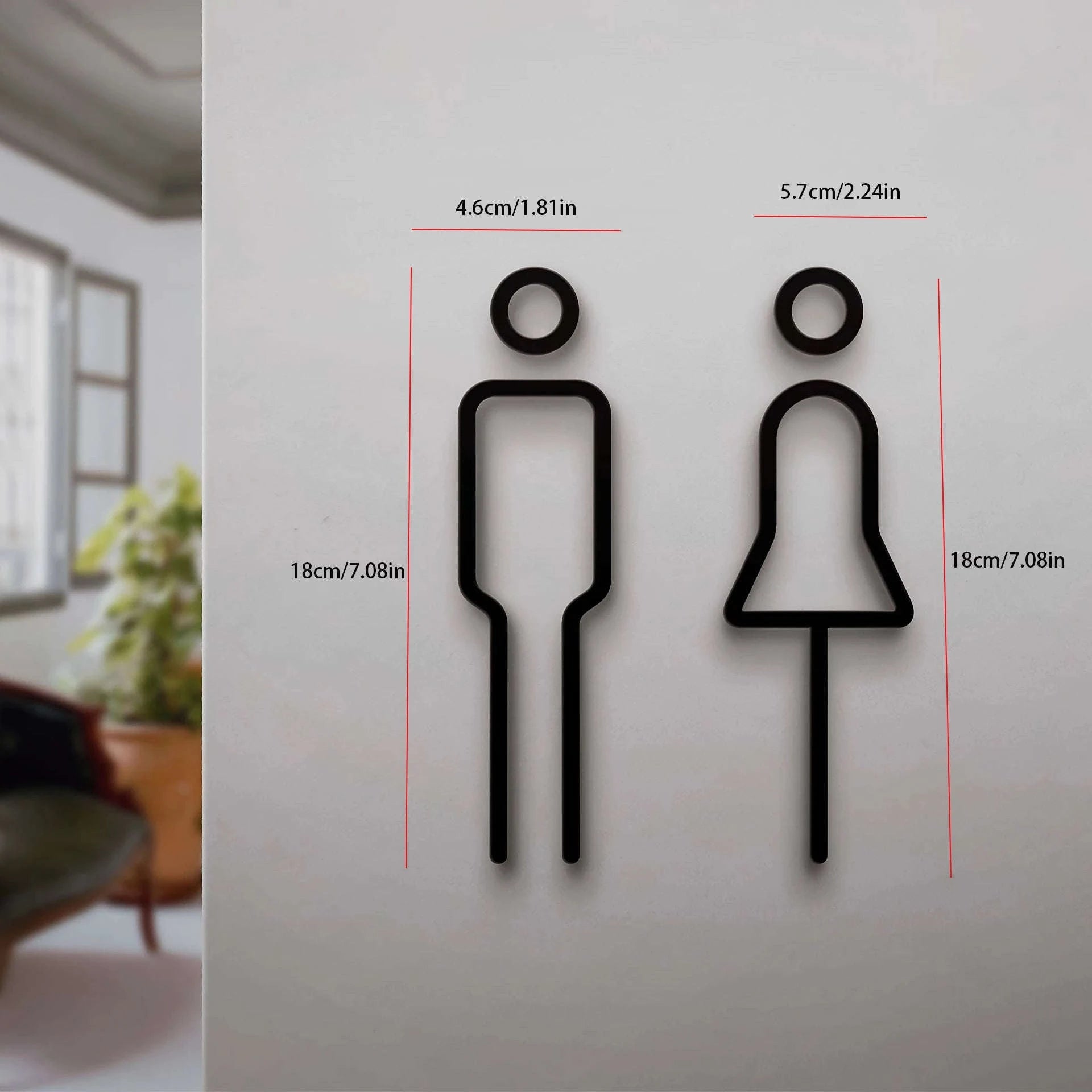 Funny Bathroom Signs for Home, Restaurants & Cafes-set