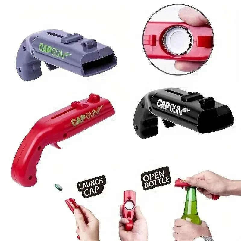Funny Cap Gun Bottle Opener-SKY BLUE