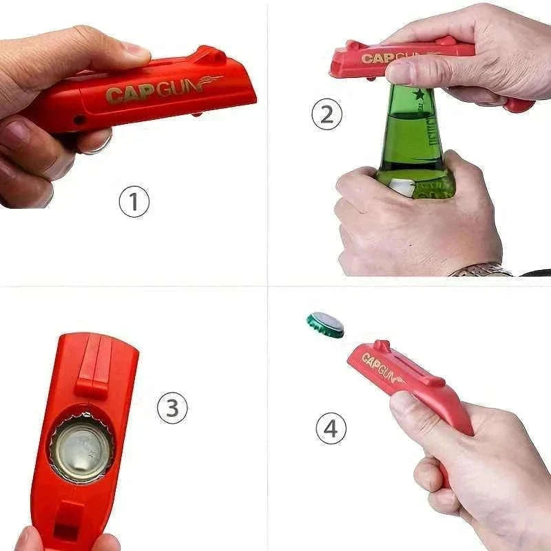 Funny Cap Gun Bottle Opener-SKY BLUE