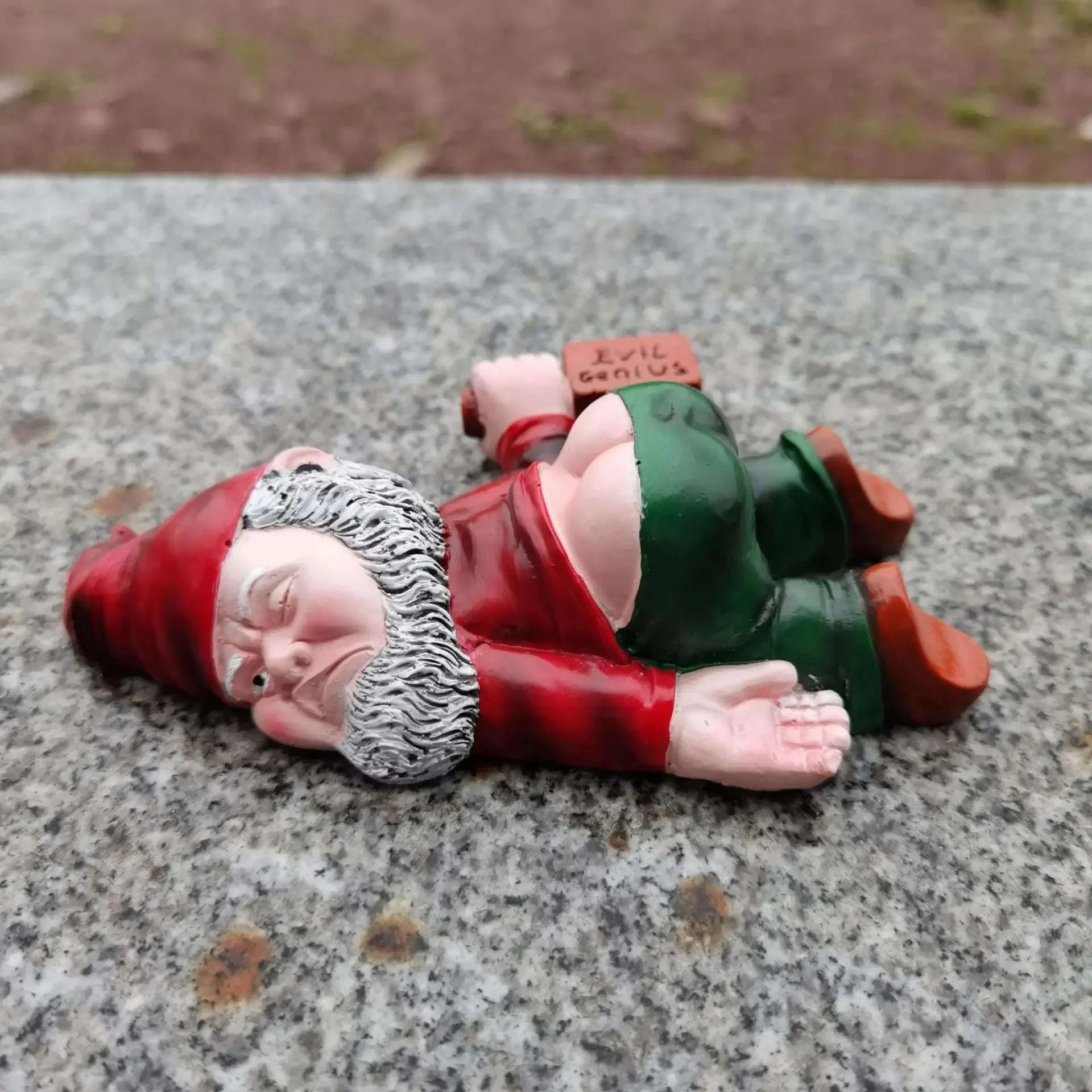 Funny Drunken Garden Gnome Statue 15cm Resin Outdoor Indoor Decor-Blue