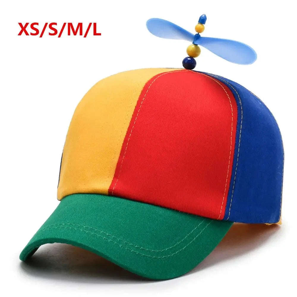 Funny Snapback Hat with Helicopter Propeller-L