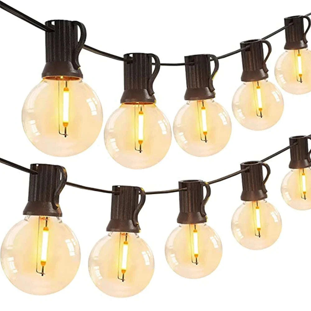 G40 Outdoor String Lights LED Globe Party Garland-9m 16bulbs / Poland / EU plug 220V
