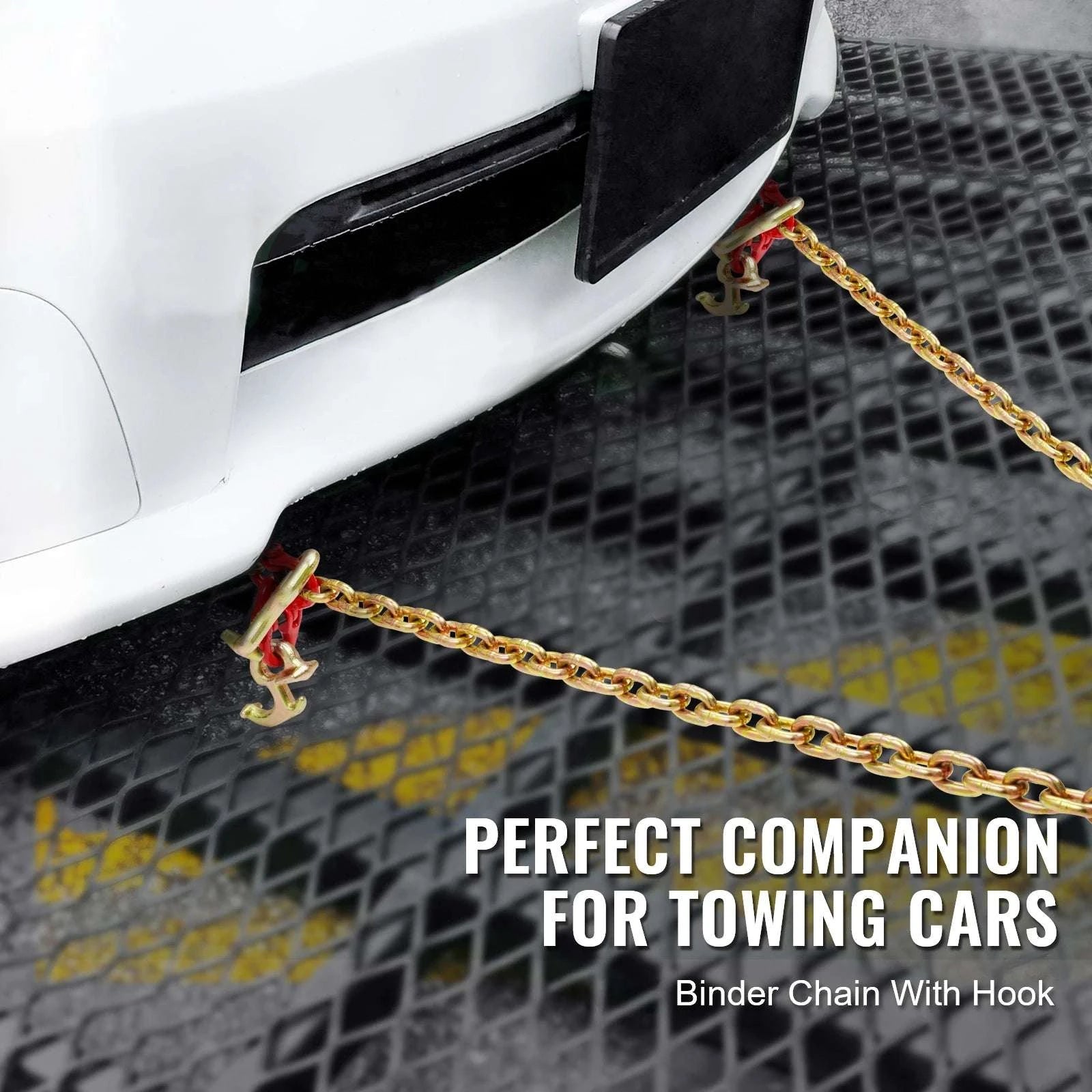 G80 V Bridle Towing Chain with RTJ & Grab Hooks 10800 lbs-3ft / spain